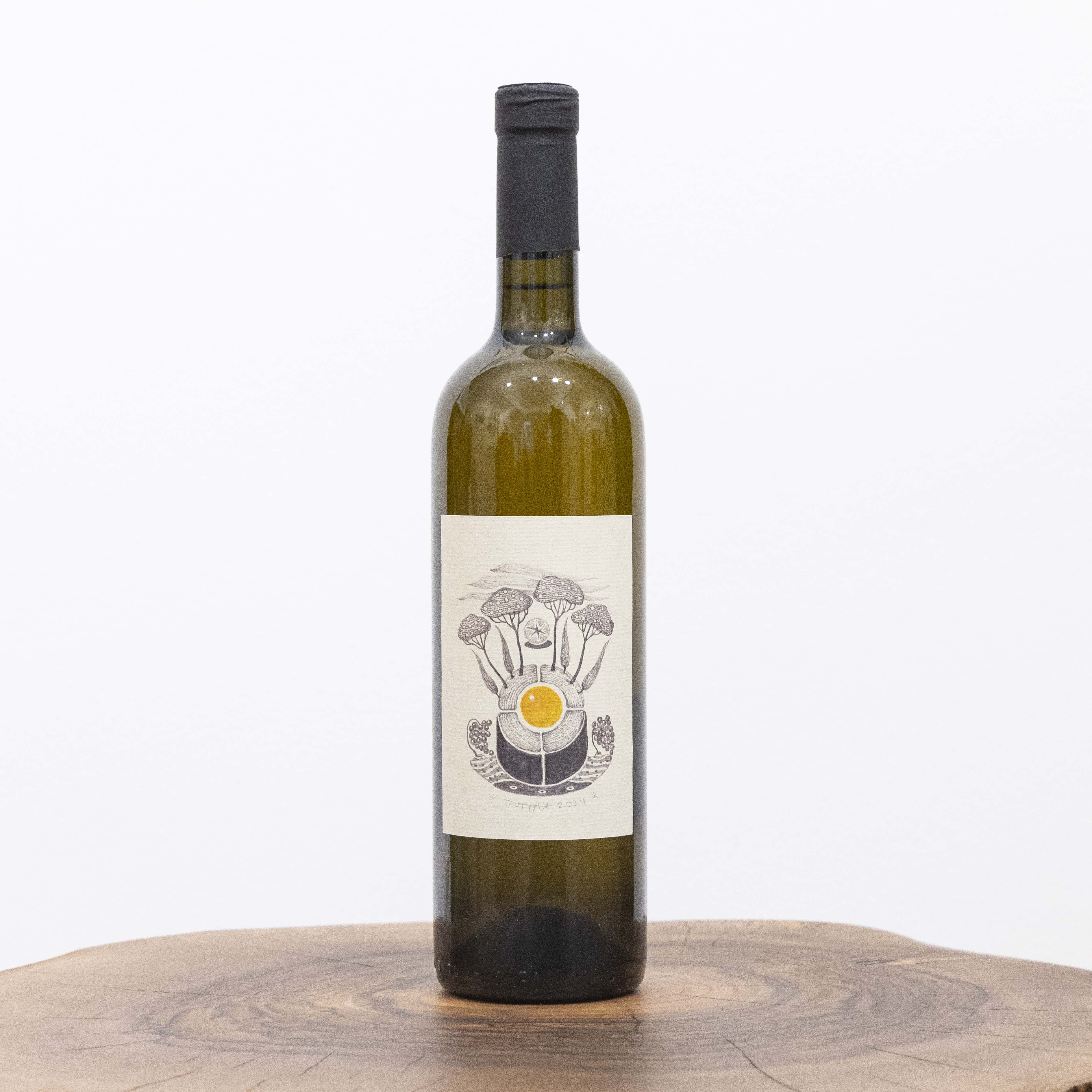 Vino Prinčič Mihael belo - avtor etikete Klavdij Tutta